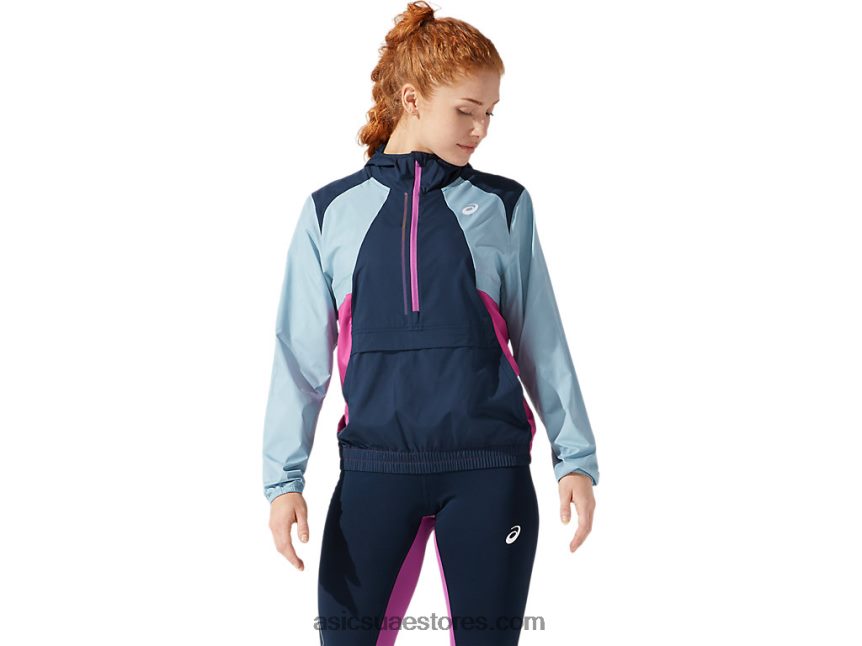 Asics الأزرق الفرنسي / الدخان الأزرق سترة الرؤية النسائية 2N24DJ4058