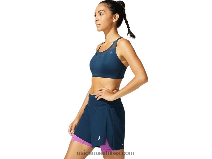 Asics الأزرق الفرنسي المرأة تسريع حمالة الصدر 2N24DJ4073