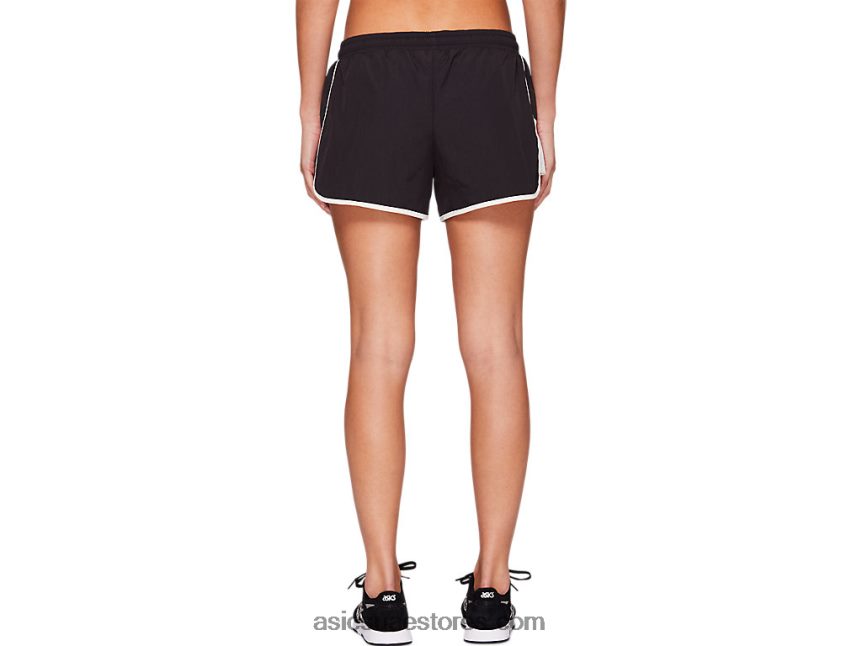 Asics أسود الأداء نسج الرياضة النسائية لحظة قصيرة 2N24DJ4167