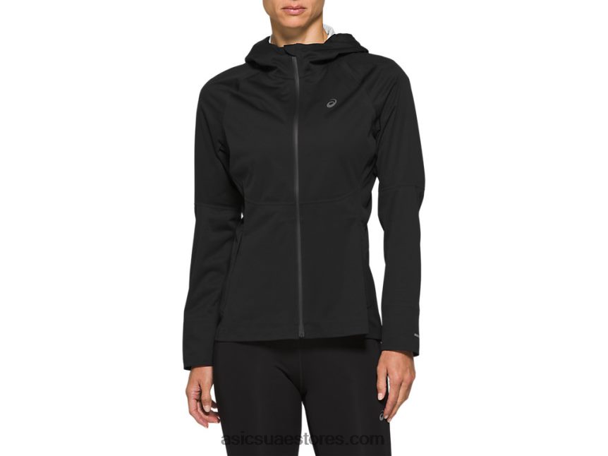 Asics أسود الأداء سترة تسريع المرأة 2N24DJ4193