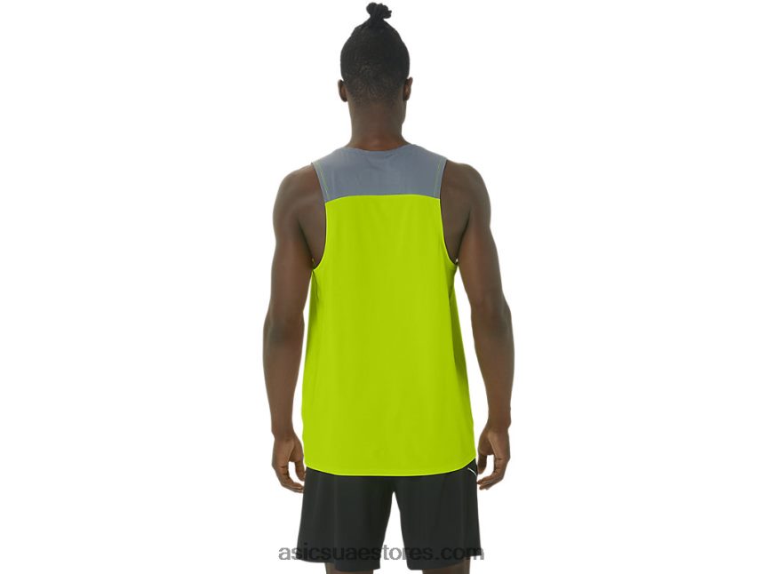Asics نكهة الجير القميص العلاقات العامة للرجال 2N24DJ41