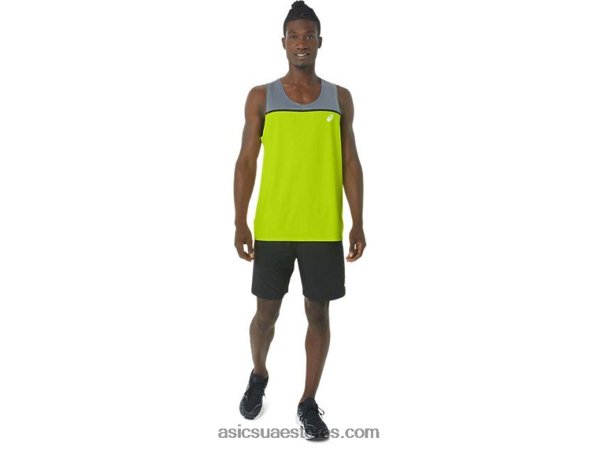 Asics نكهة الجير القميص العلاقات العامة للرجال 2N24DJ41