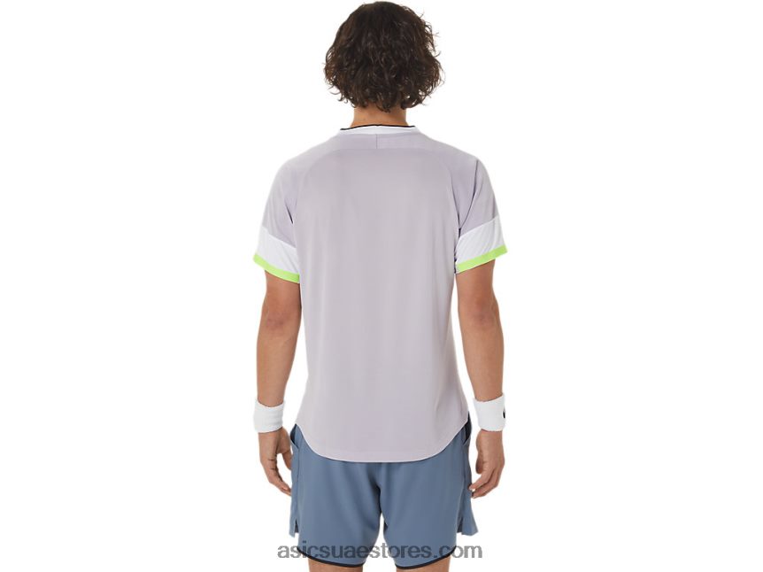 Asics الغسق البنفسجي / السماء الناعمة الرجال مباراة قصيرة الأكمام الأعلى 2N24DJ441