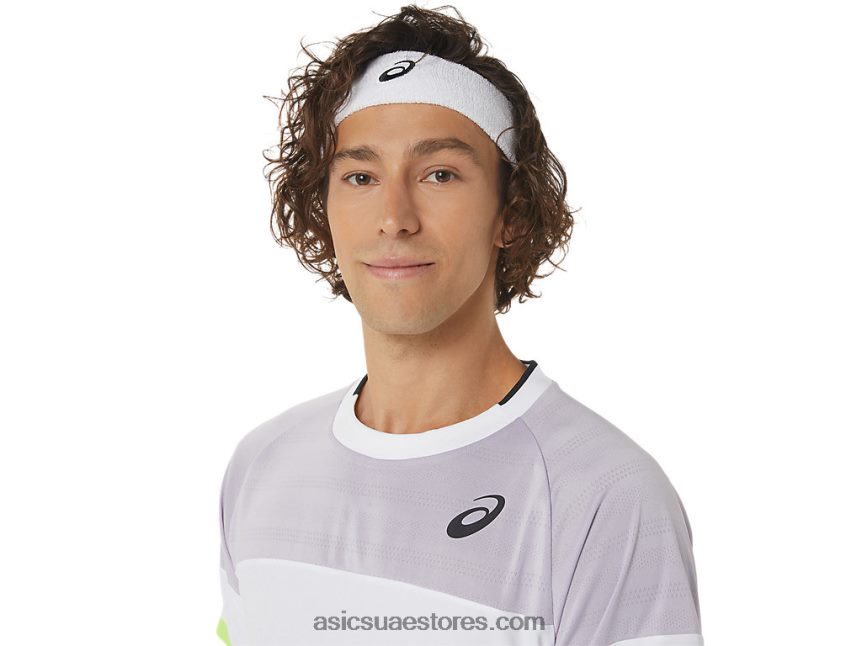 Asics الغسق البنفسجي / السماء الناعمة الرجال مباراة قصيرة الأكمام الأعلى 2N24DJ441