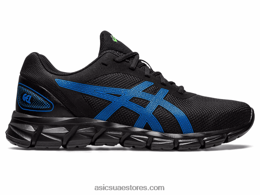 Asics أسود / أزرق كهربائي هلام الكم لايت الثاني 2N24DJ446