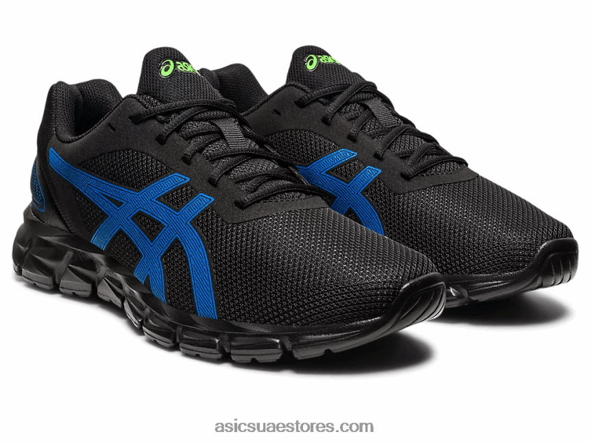 Asics أسود / أزرق كهربائي هلام الكم لايت الثاني 2N24DJ446