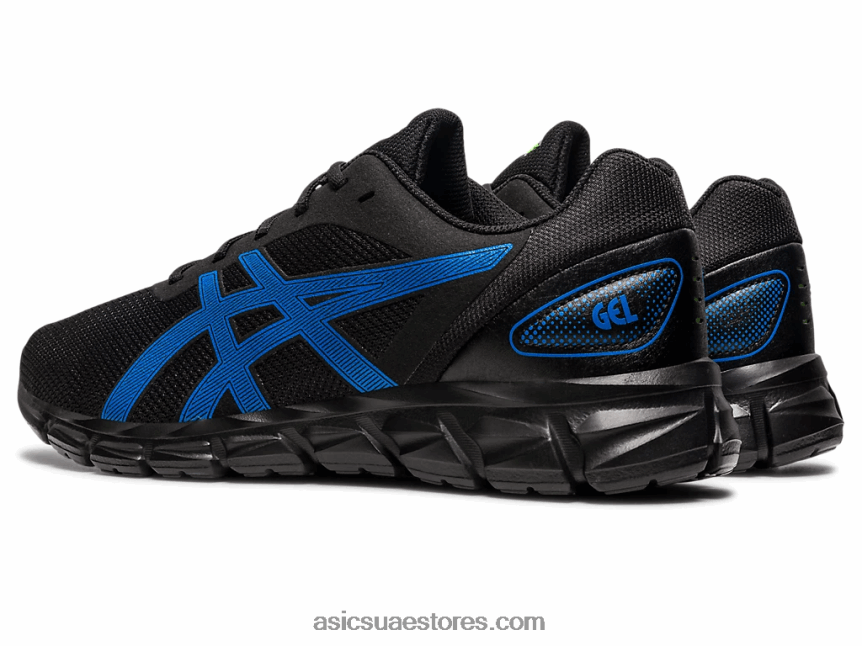 Asics أسود / أزرق كهربائي هلام الكم لايت الثاني 2N24DJ446