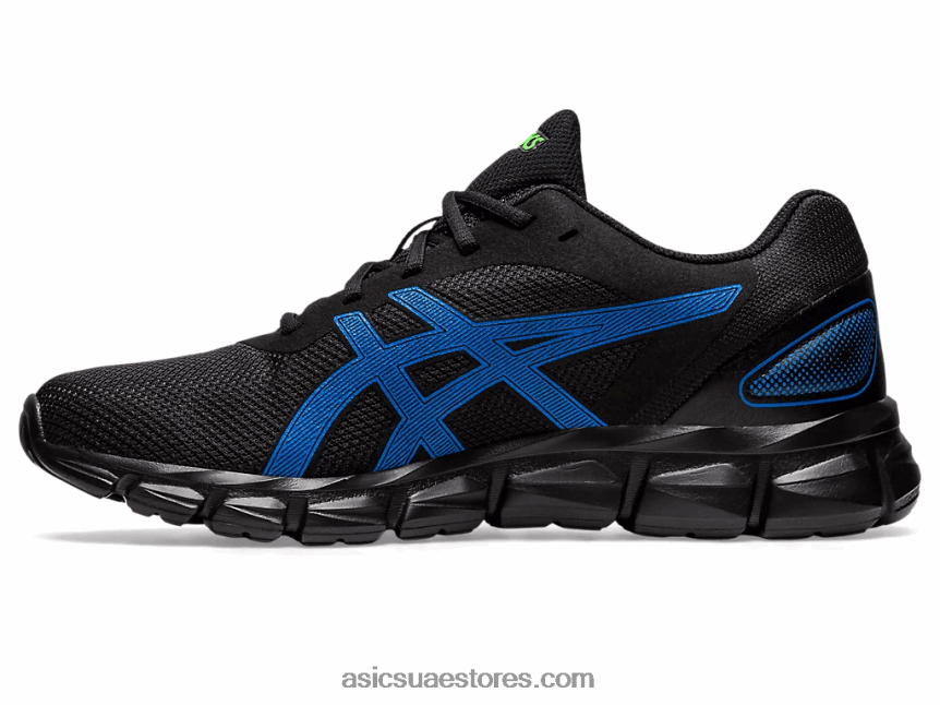 Asics أسود / أزرق كهربائي هلام الكم لايت الثاني 2N24DJ446