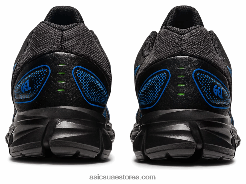 Asics أسود / أزرق كهربائي هلام الكم لايت الثاني 2N24DJ446