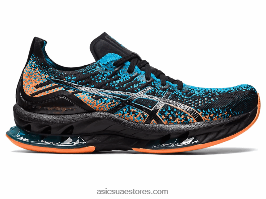 Asics أسود / أزرق الجزيرة انفجار جل كينسي 2N24DJ459