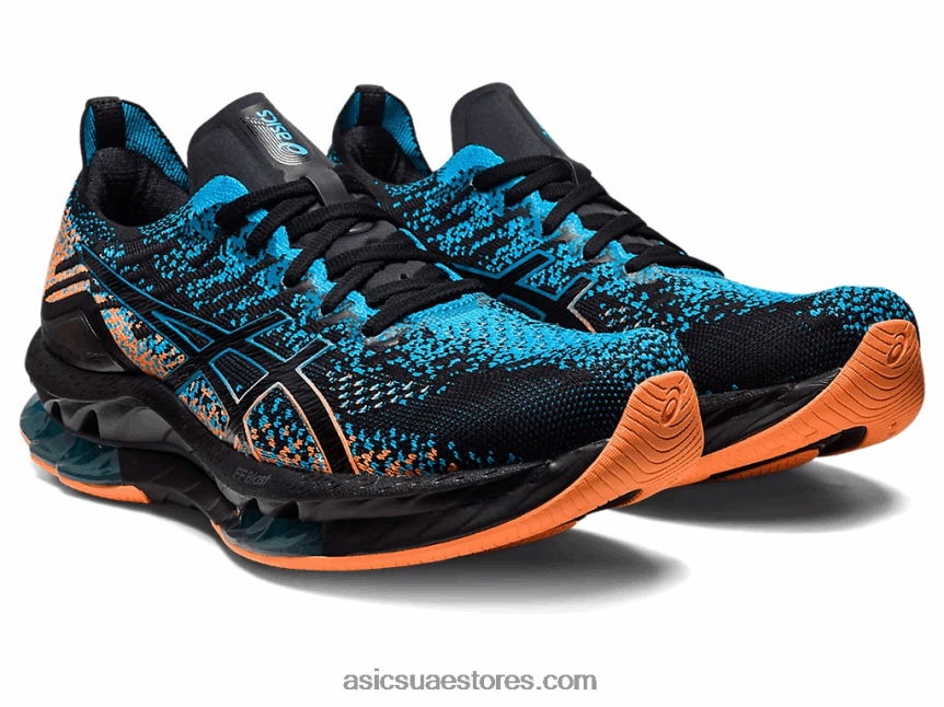Asics أسود / أزرق الجزيرة انفجار جل كينسي 2N24DJ459