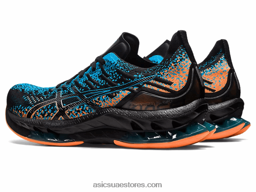 Asics أسود / أزرق الجزيرة انفجار جل كينسي 2N24DJ459