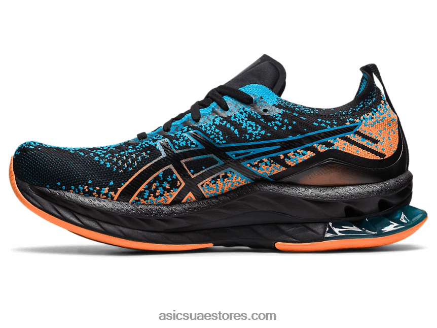 Asics أسود / أزرق الجزيرة انفجار جل كينسي 2N24DJ459
