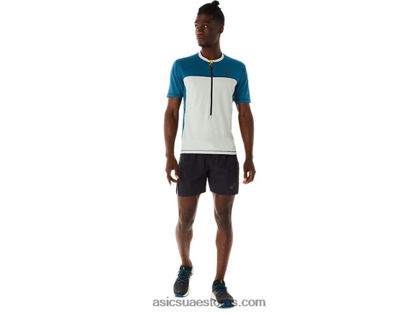 Asics حبر البط البري / ضوء المريمية توب فوجيتريل للرجال بأكمام قصيرة 2N24DJ465