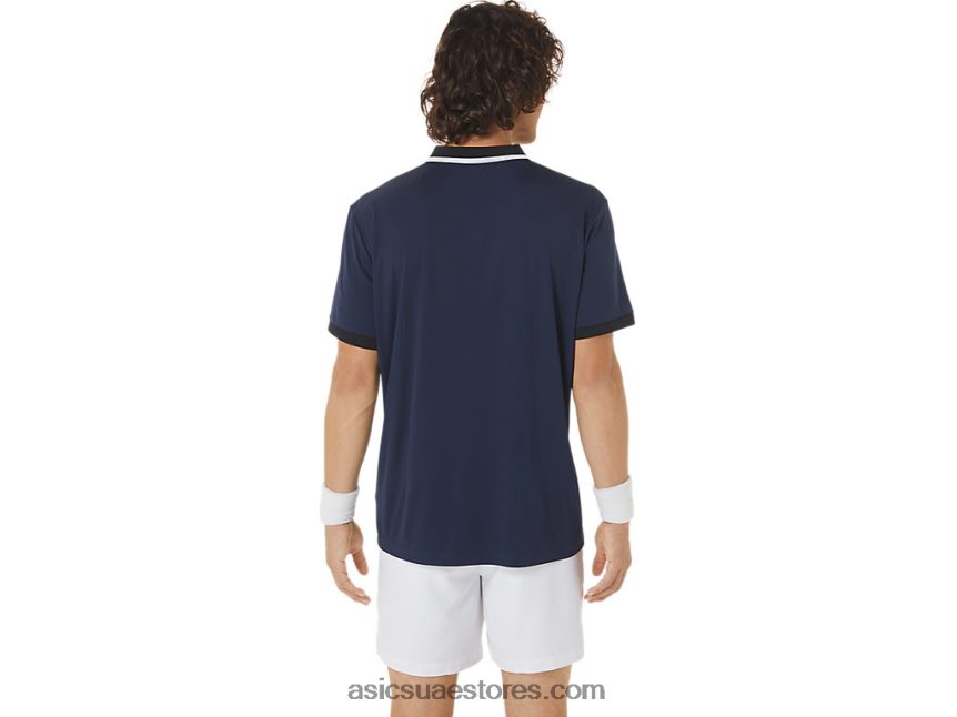 Asics منتصف الليل / الأداء الأسود قميص بولو رجالي 2N24DJ471