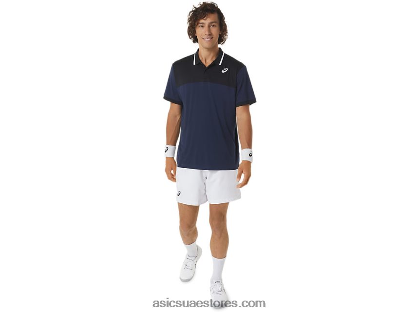 Asics منتصف الليل / الأداء الأسود قميص بولو رجالي 2N24DJ471