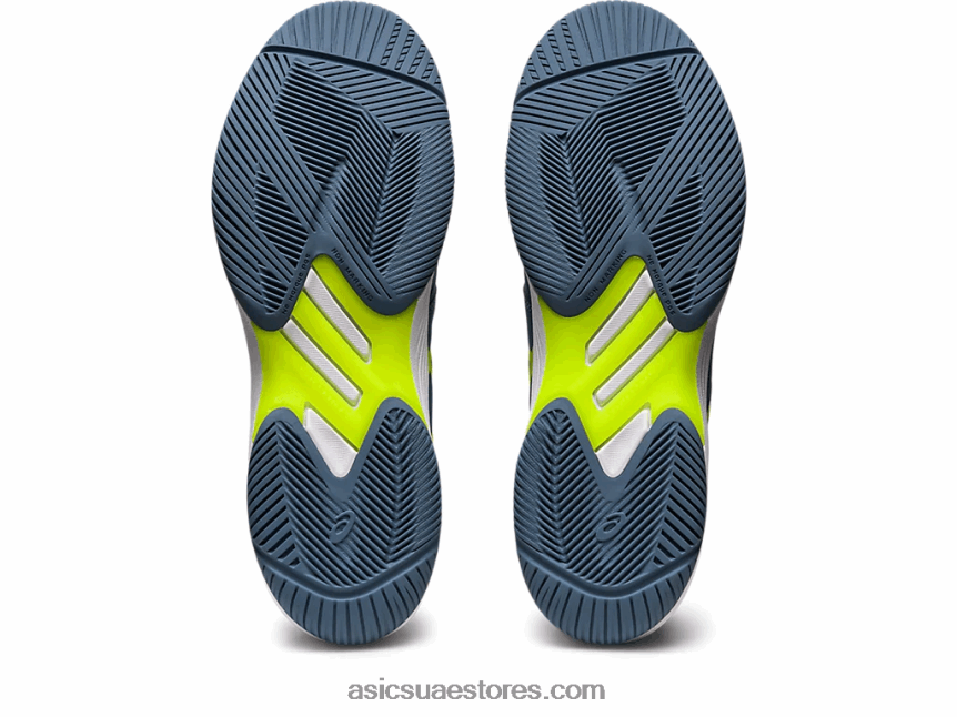 Asics أزرق صلب / أخضر خطر حل سريع وما يليها 2N24DJ477