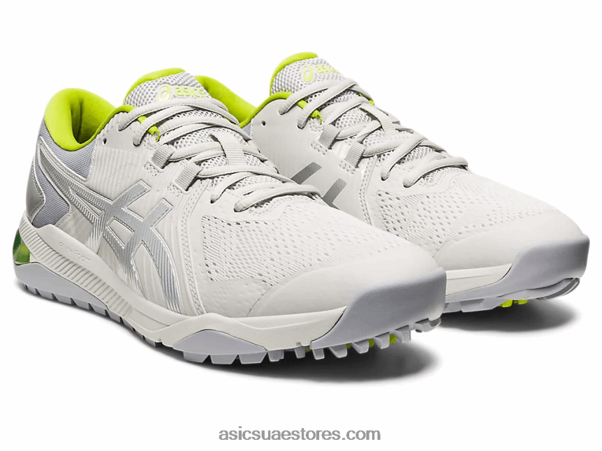 Asics الرمادي الجليدي / الجير النيون جل انزلاق الرجال بالطبع 2N24DJ505