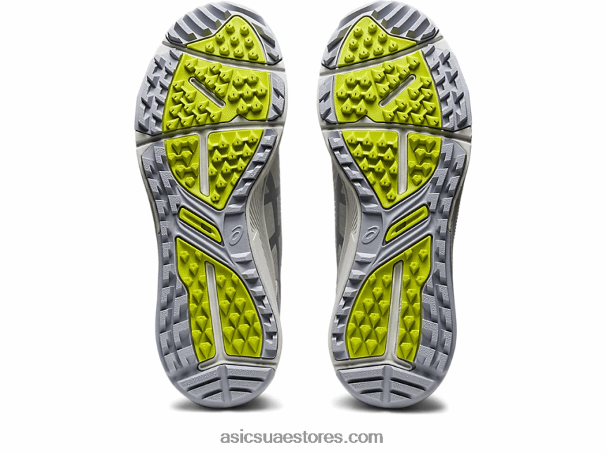 Asics الرمادي الجليدي / الجير النيون جل انزلاق الرجال بالطبع 2N24DJ505