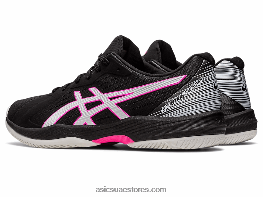 Asics أسود / وردي ساخن حل سريع وما يليها 2N24DJ513