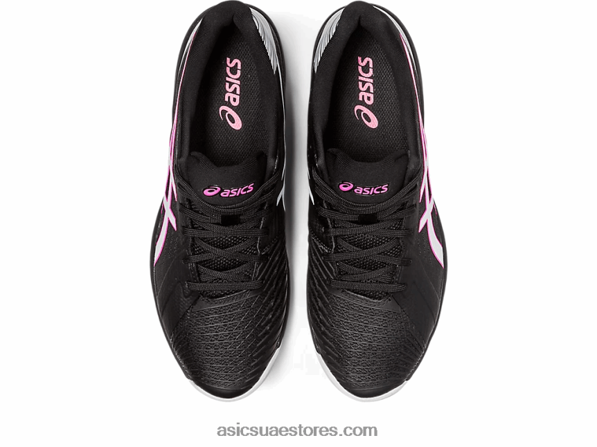 Asics أسود / وردي ساخن حل سريع وما يليها 2N24DJ513