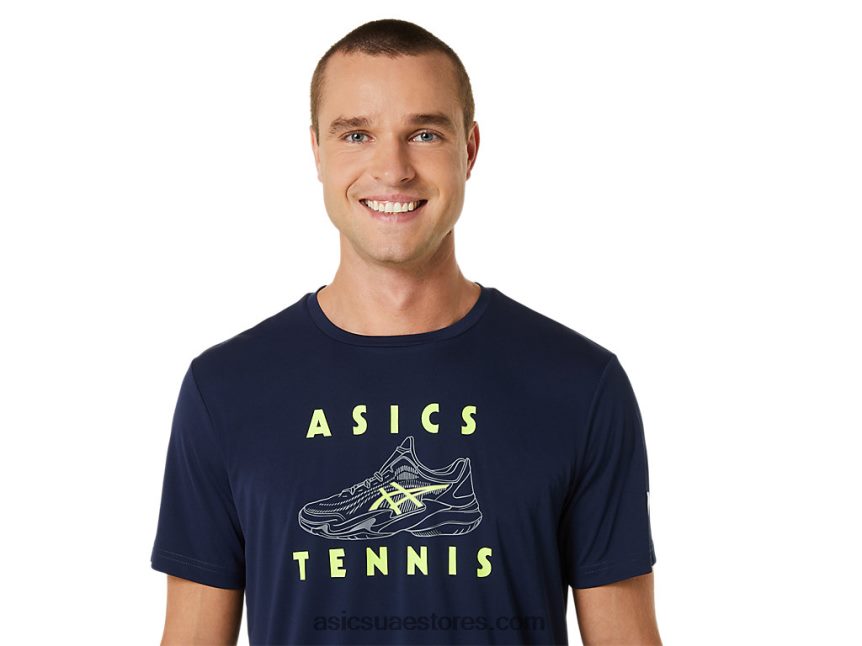 Asics منتصف الليل أحذية محكمة للرجال الرسم المحملة 2N24DJ520