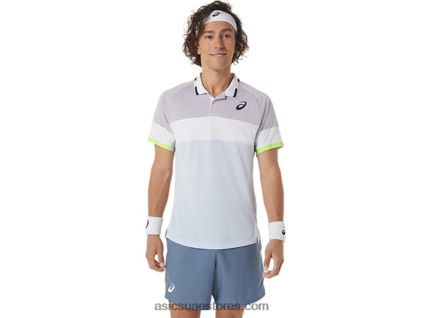 Asics الغسق البنفسجي / السماء الناعمة قميص بولو مباراة رجالية 2N24DJ550
