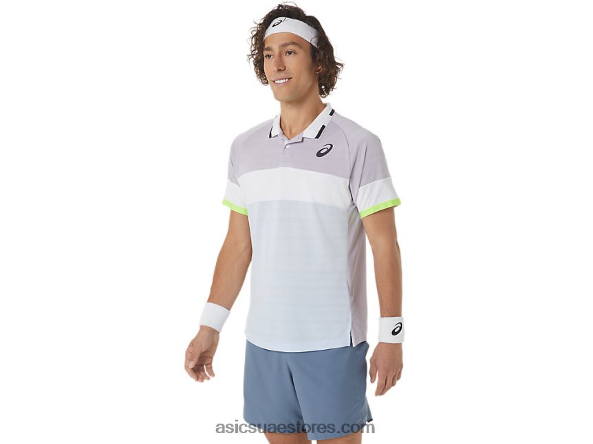 Asics الغسق البنفسجي / السماء الناعمة قميص بولو مباراة رجالية 2N24DJ550