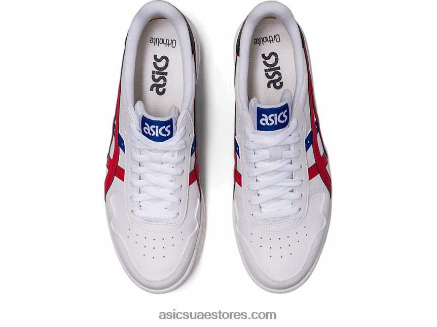 Asics أبيض / أحمر كلاسيكي اليابان اس 2N24DJ648