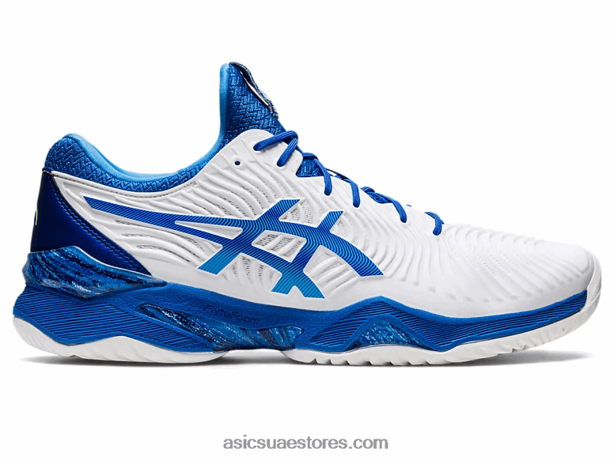 Asics أبيض / تونة زرقاء محكمة وما يليها نوفاك 2N24DJ720