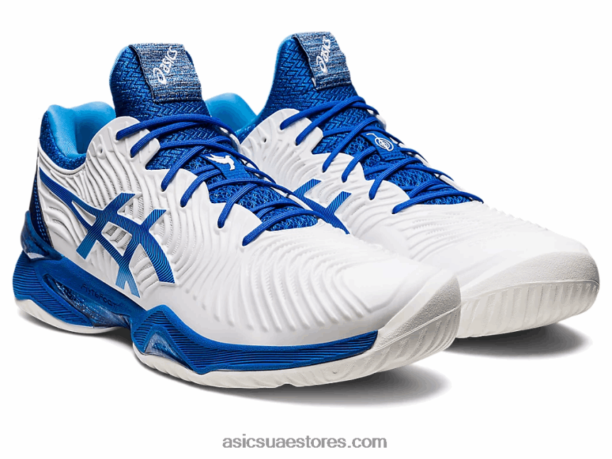 Asics أبيض / تونة زرقاء محكمة وما يليها نوفاك 2N24DJ720