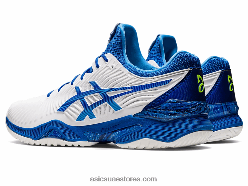 Asics أبيض / تونة زرقاء محكمة وما يليها نوفاك 2N24DJ720