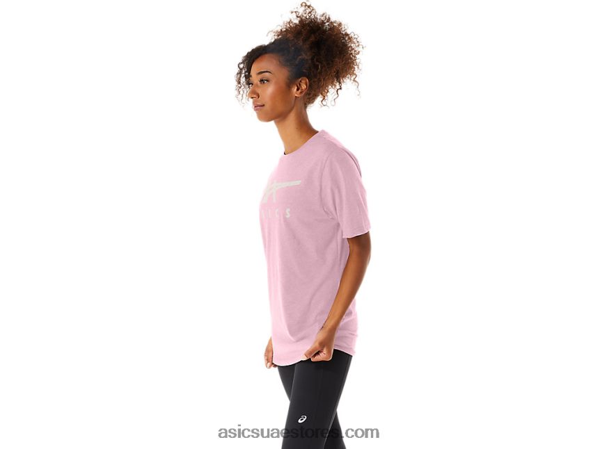Asics ملح وردي كم قصير شريطية 2N24DJ73