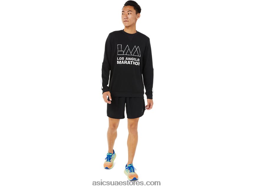 Asics أسود الأداء طاقم لام الرجال 2N24DJ786