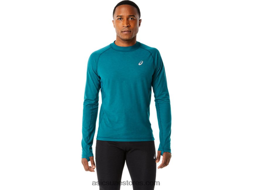 Asics الصنوبر المخملي الرجال في فصل الشتاء تشغيل طويلة الأكمام أعلى 2N24DJ854