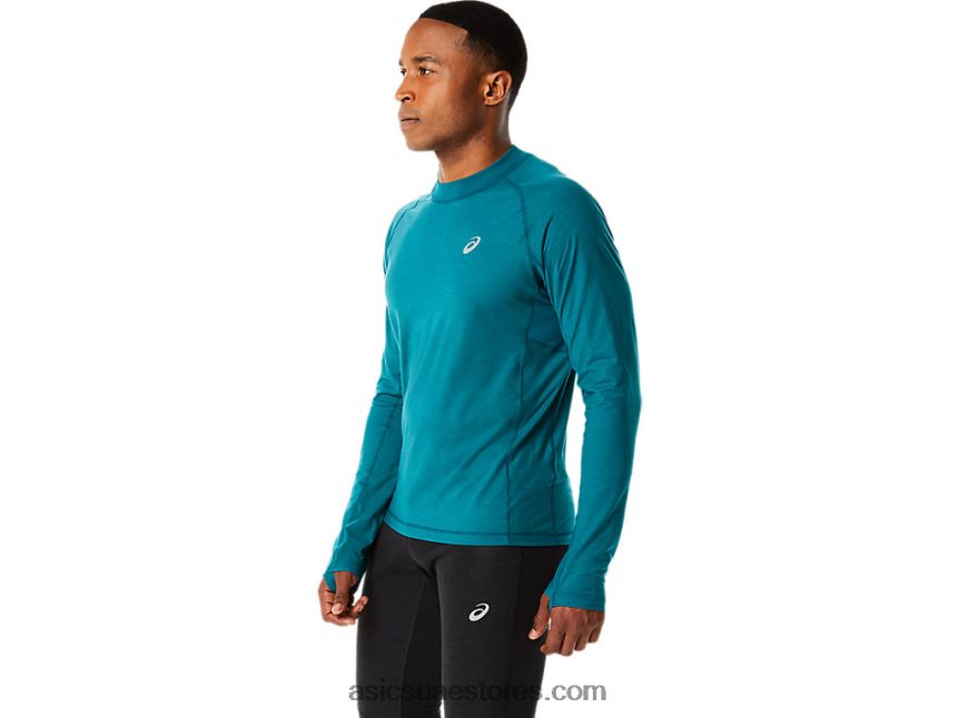 Asics الصنوبر المخملي الرجال في فصل الشتاء تشغيل طويلة الأكمام أعلى 2N24DJ854