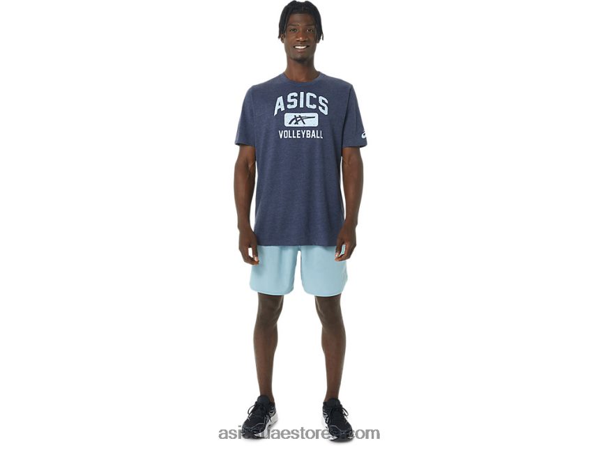 Asics هيذر الطاووس تي شيرت الكرة الطائرة 2N24DJ865