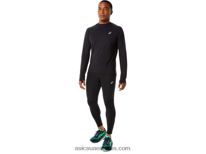Asics أسود الأداء تشغيل الشتاء الرجال ضيق 2N24DJ870