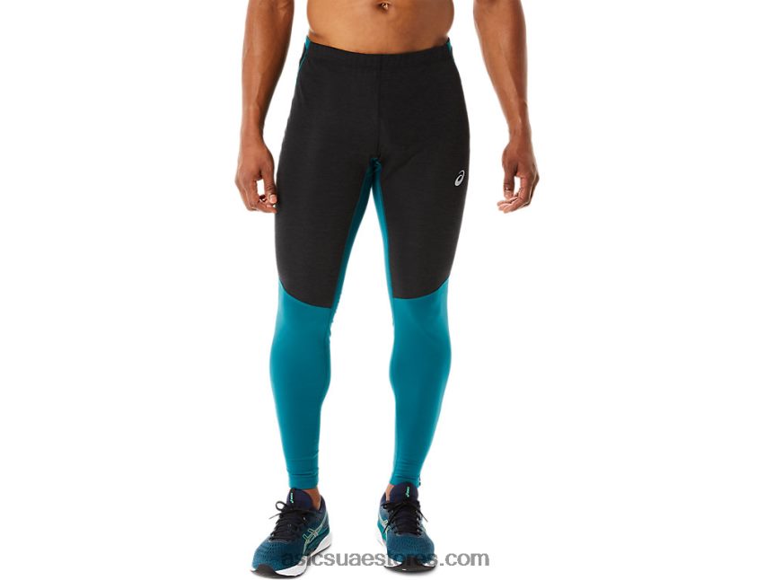 Asics الصنوبر المخملي / أسود الأداء تشغيل الشتاء الرجال ضيق 2N24DJ876