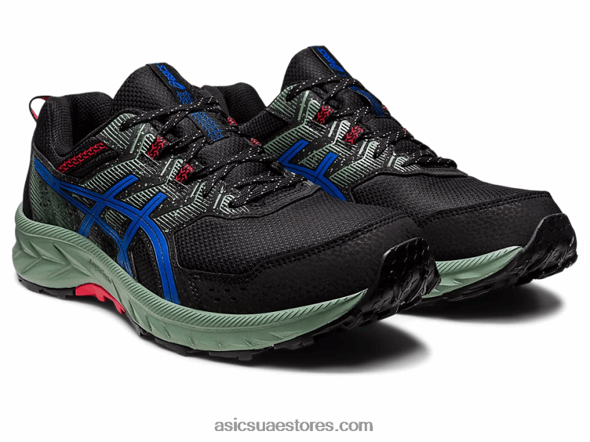 Asics أسود / تونة أزرق مشروع هلام واسع للغاية 2N24DJ87