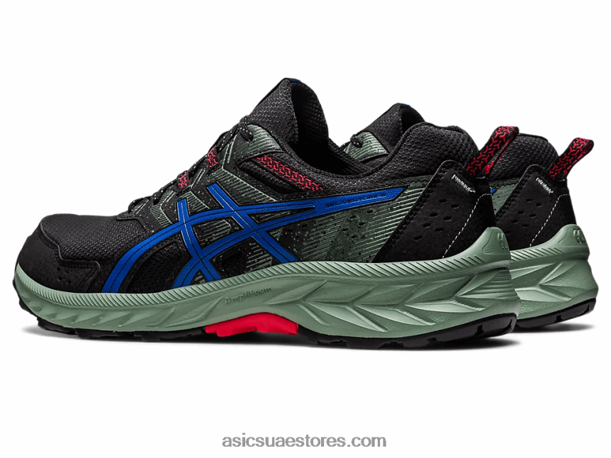 Asics أسود / تونة أزرق مشروع هلام واسع للغاية 2N24DJ87