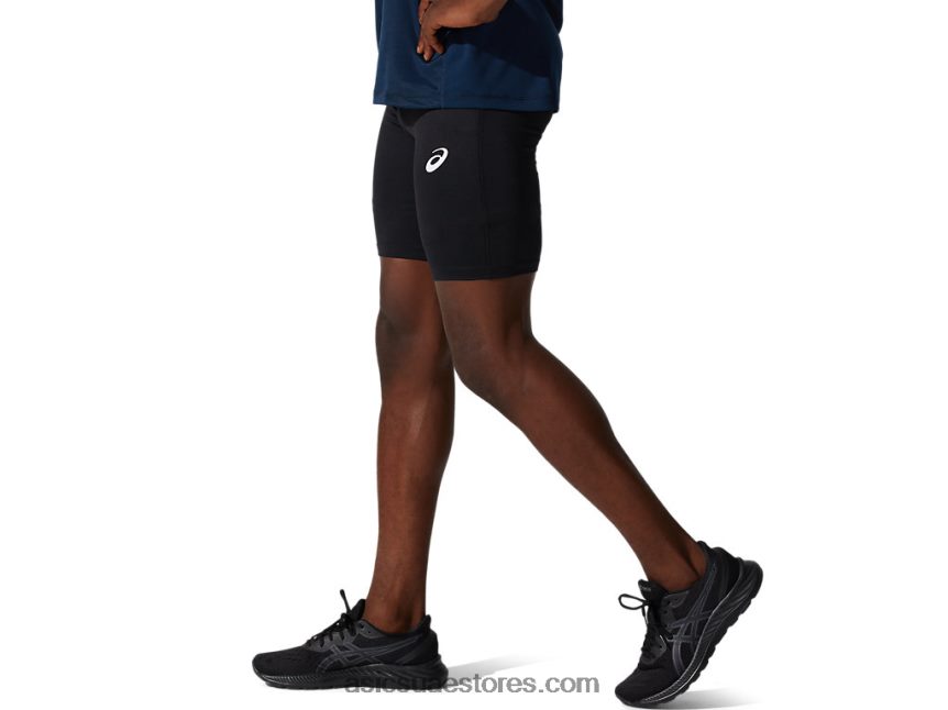 Asics أسود الأداء العداء الفضي للرجال 2N24DJ887