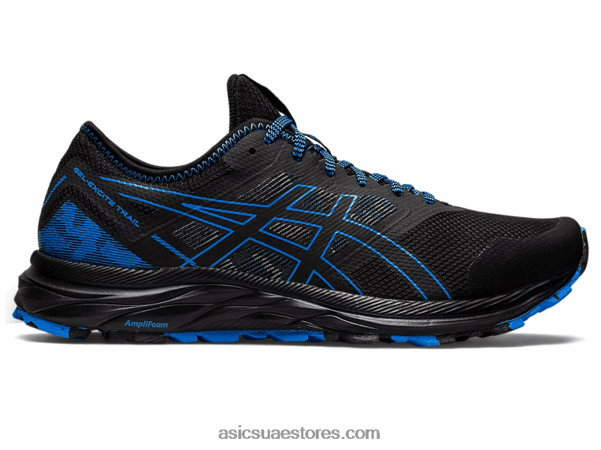 Asics الساحل الأسود / الأزرق درب جل مثير 2N24DJ904