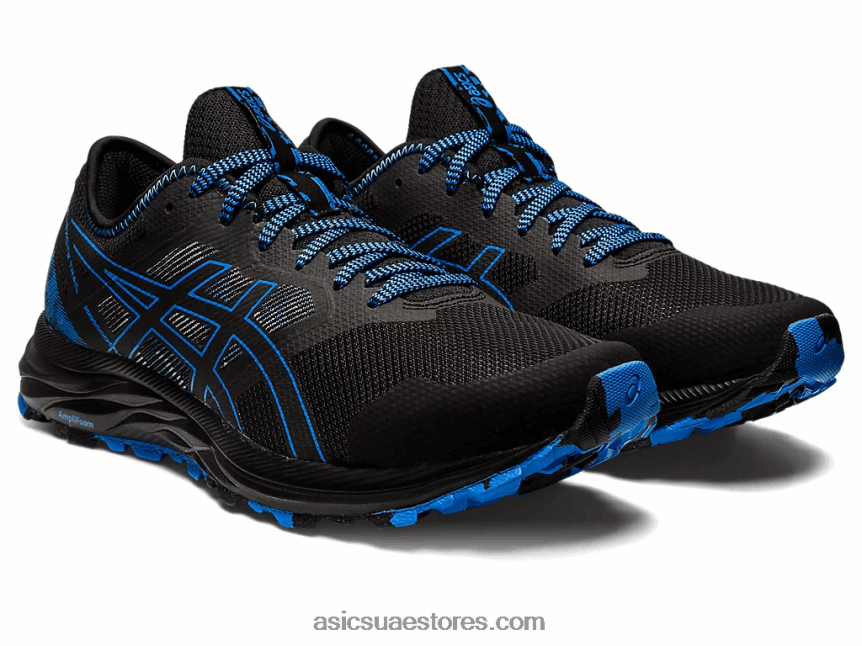 Asics الساحل الأسود / الأزرق درب جل مثير 2N24DJ904