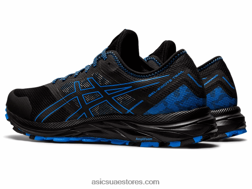 Asics الساحل الأسود / الأزرق درب جل مثير 2N24DJ904