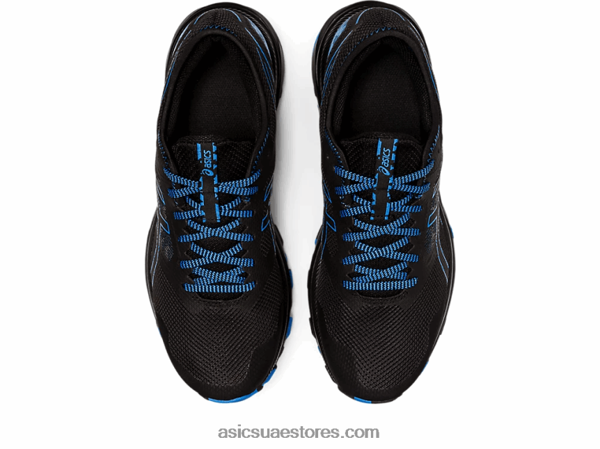 Asics الساحل الأسود / الأزرق درب جل مثير 2N24DJ904