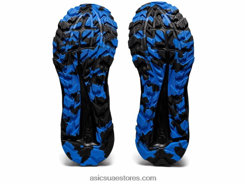 Asics الساحل الأسود / الأزرق درب جل مثير 2N24DJ904