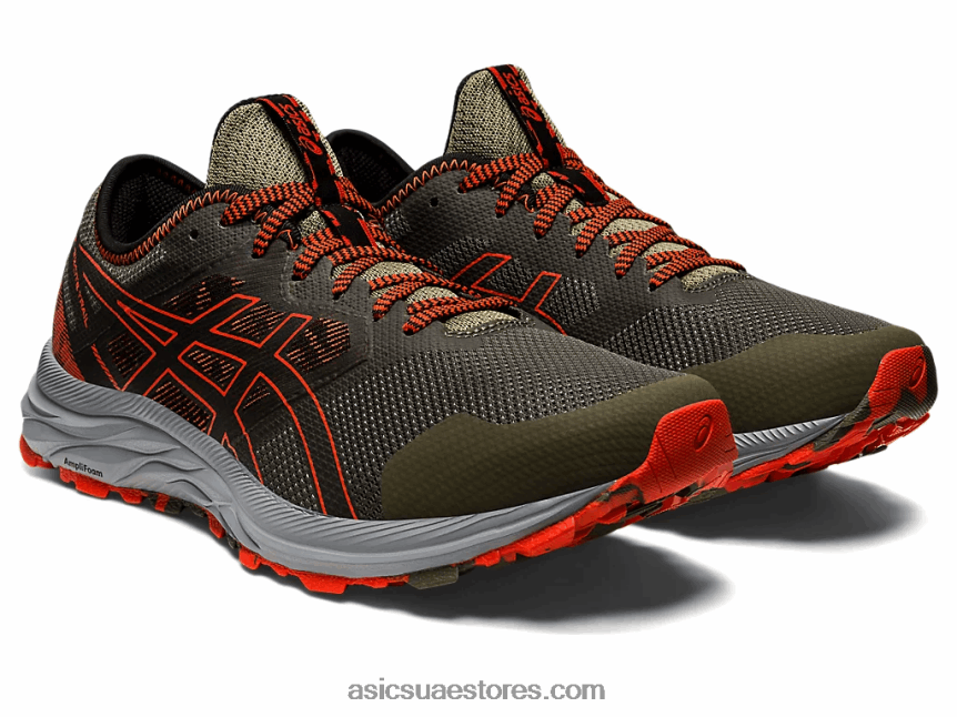 Asics عباءة خضراء / طماطم كرزية درب جل مثير 2N24DJ910
