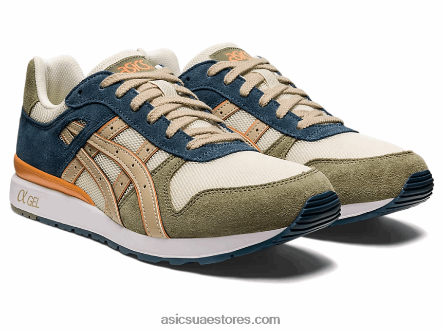 Asics كريم / ريش رمادي جي تي الثاني 2N24DJ981