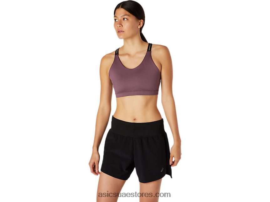 Asics العنب / أسود الأداء حمالة صدر متقاطعة للسيدات 2.0 2N24DJ2747